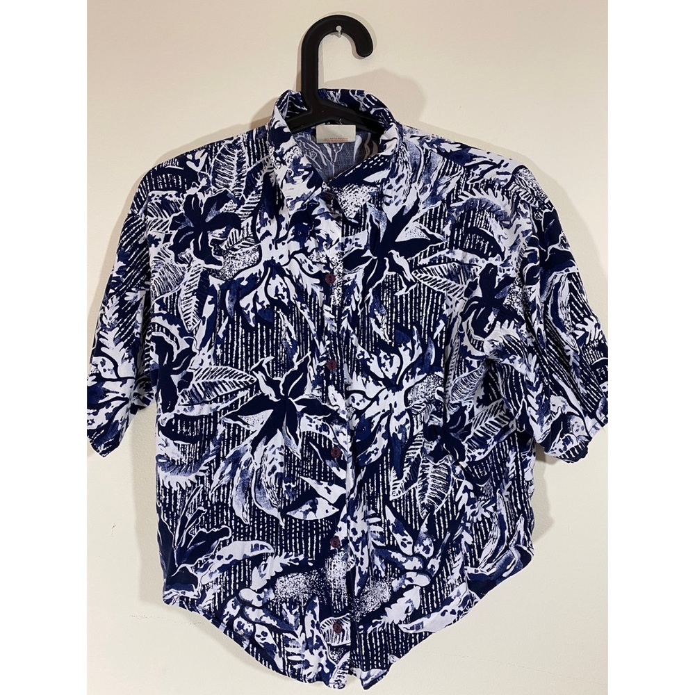 Blue and White Vintage Shirt and Skirt set